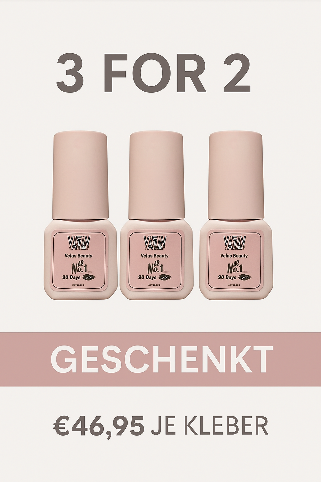 Wimpernpaket deluxe + 1 gratis Kleber