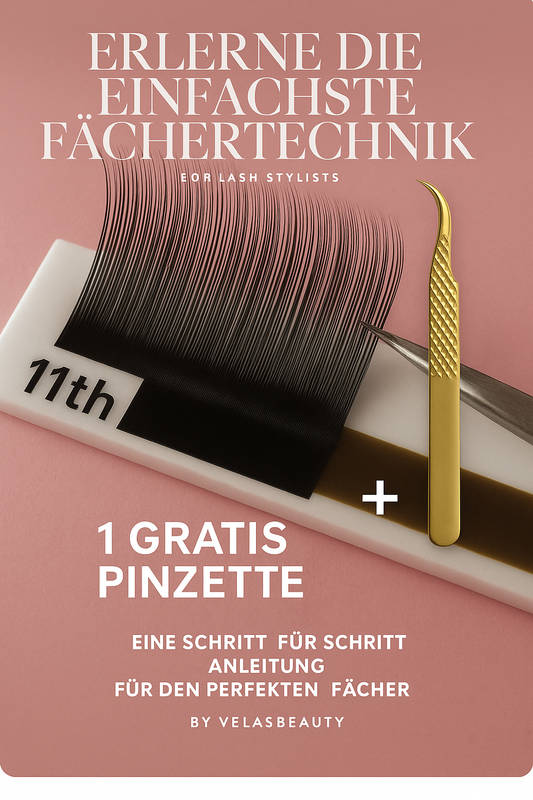 Fächertechnik Online Kurs + 1 gratis Volumenpinzette
